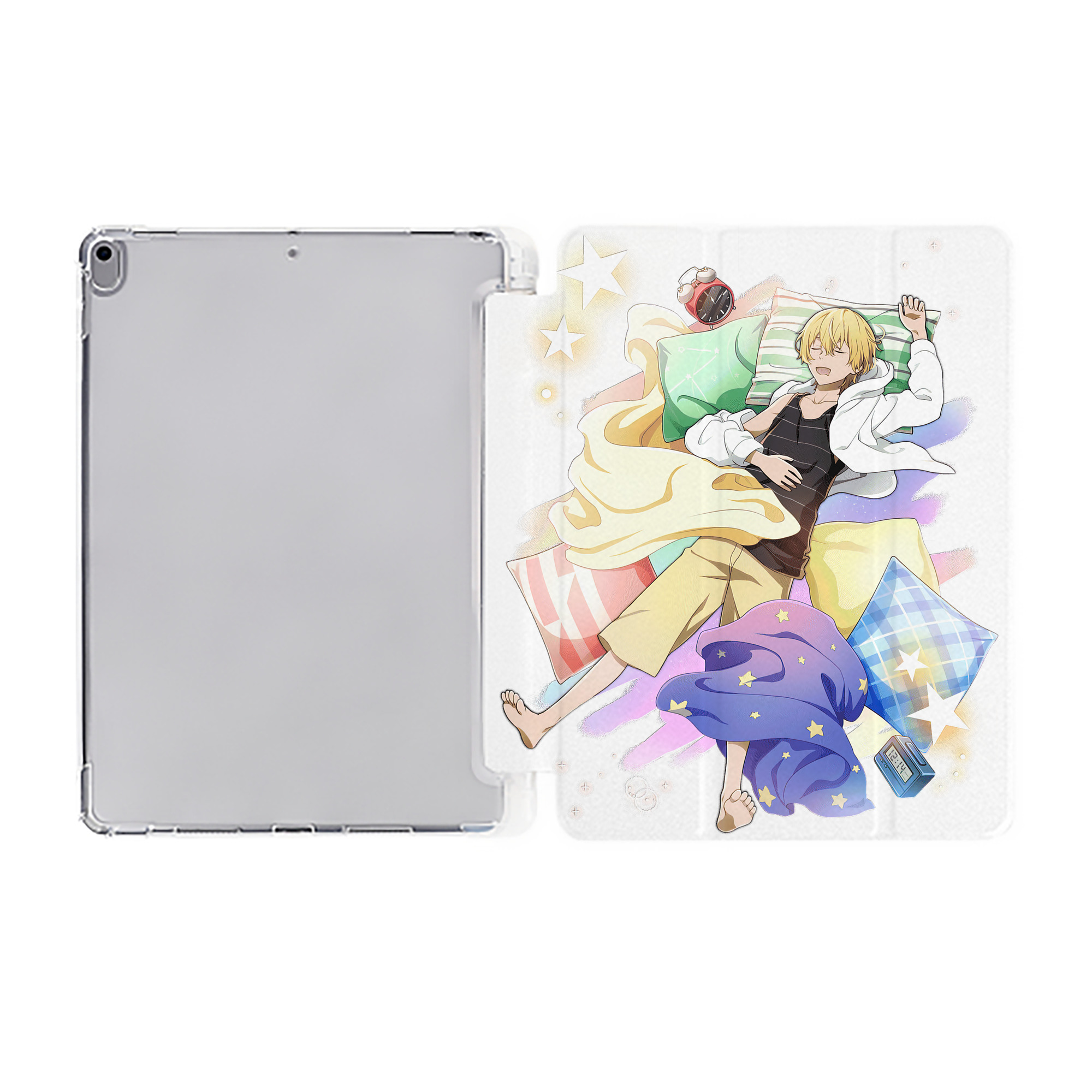 （画像用） 文豪ストレイドッグス Bungo Stray Dogs IPad ケース ペン収納付き 三つ折りスタンド PUレザー×シリコン 対応機種9.5/10.5/10.9インチ